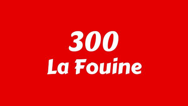 300 Lyrics - La Fouine