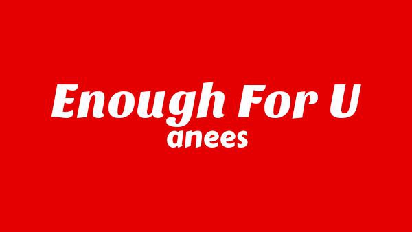 Enough for u Lyrics - anees