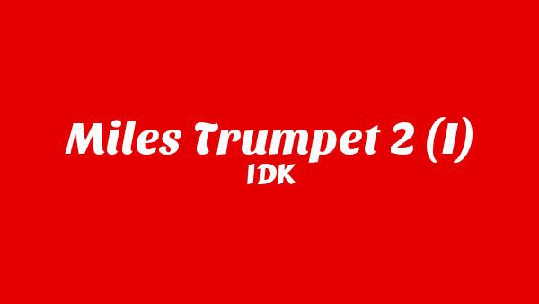 MiLES TRUMPET 2 (I) Lyrics - IDK
