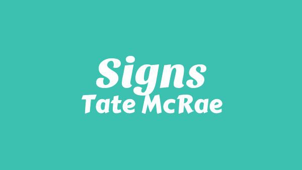 Signs Lyrics - Tate McRae