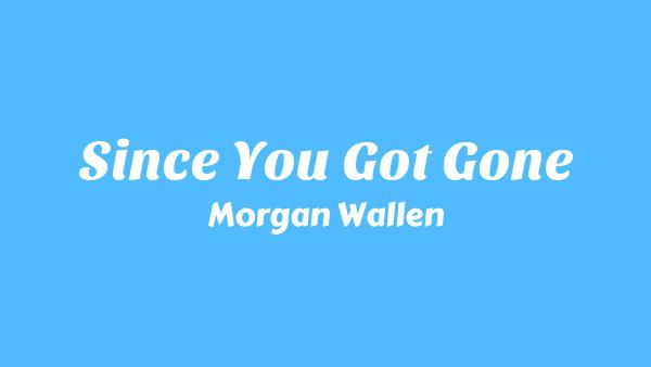 Since You Got Gone Lyrics - Morgan Wallen