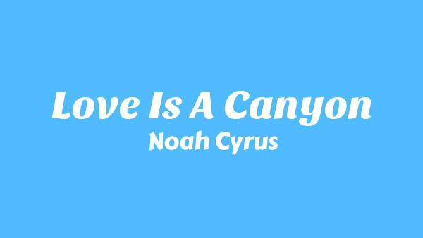 Love Is A Canyon Lyrics - Noah Cyrus