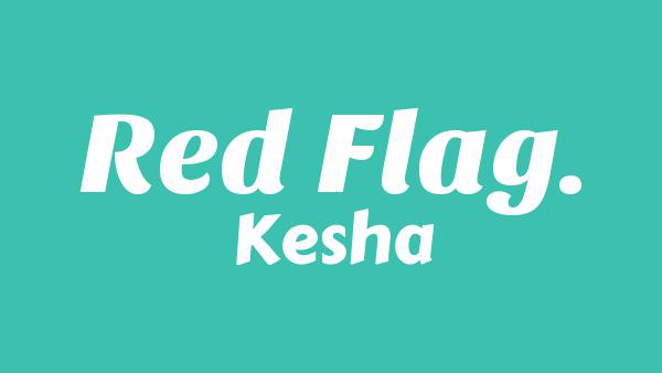 RED FLAG. Lyrics - Kesha