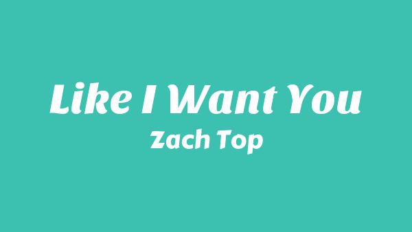 Like I Want You Lyrics - Zach Top
