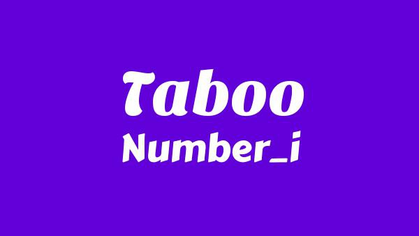Taboo Lyrics - Number_i