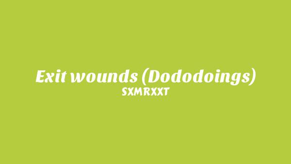 Exit Wounds (Dododoings) Lyrics - SXMRXXT