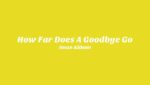 How Far Does A Goodbye Go Lyrics