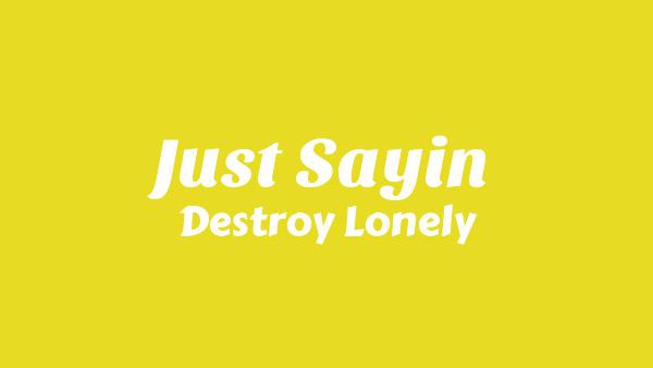 Just Sayin’ Lyrics - Destroy Lonely