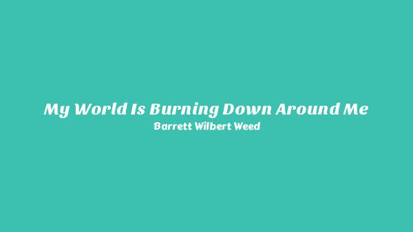 My World Is Burning Down Around Me Lyrics - Barrett Wilbert Weed