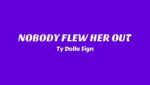 NOBODY FLEW HER OUT Lyrics