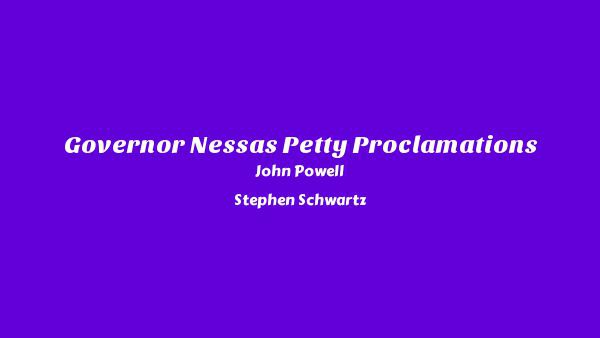 Governor Nessa’s Petty Proclamations Lyrics - John Powell, Stephen Schwartz