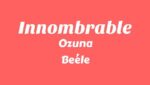 Innombrable  (English Translation) Lyrics