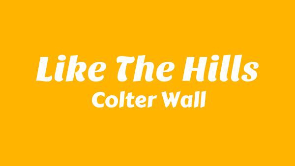 Like The Hills Lyrics - Colter Wall