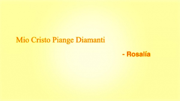 Mio Cristo Piange Diamanti Lyrics (English Translation) - ROSALÍA