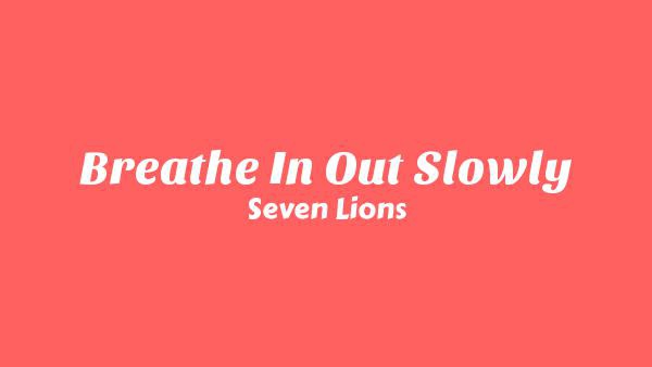Breathe In Out Slowly Lyrics - Seven Lions