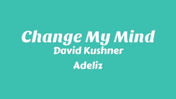 Change My Mind Lyrics - David Kushner, Adeliz