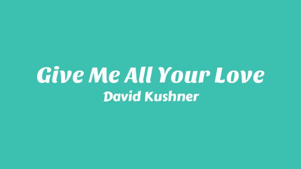 Give Me All Your Love Lyrics - David Kushner