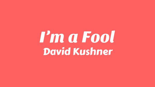 I’m a Fool Lyrics - David Kushner