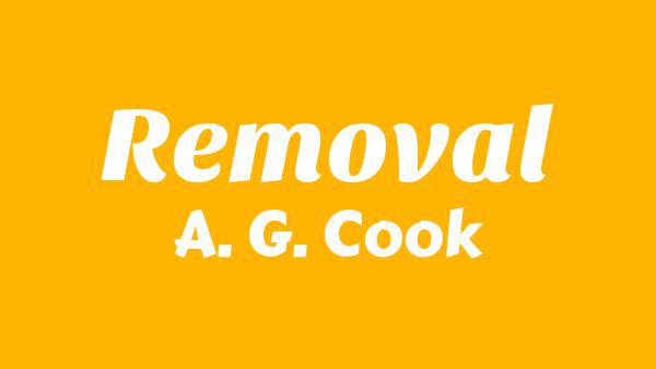 Removal Lyrics - A. G. Cook
