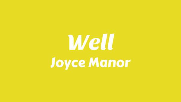 Well Lyrics - Joyce Manor